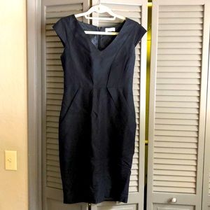 Calvin Klein black linen cocktail dress- Size 4